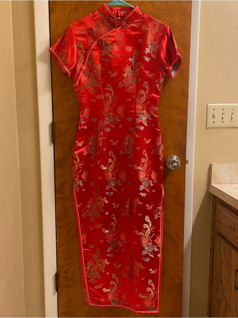 Satin Chinese Cheongsam (Qipao) Dress